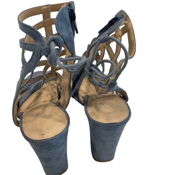 Charlotte Russe Women's Chic Open Toe Stiletto Cutout Sandals in Suede Size 9r - Picture 5 of 8